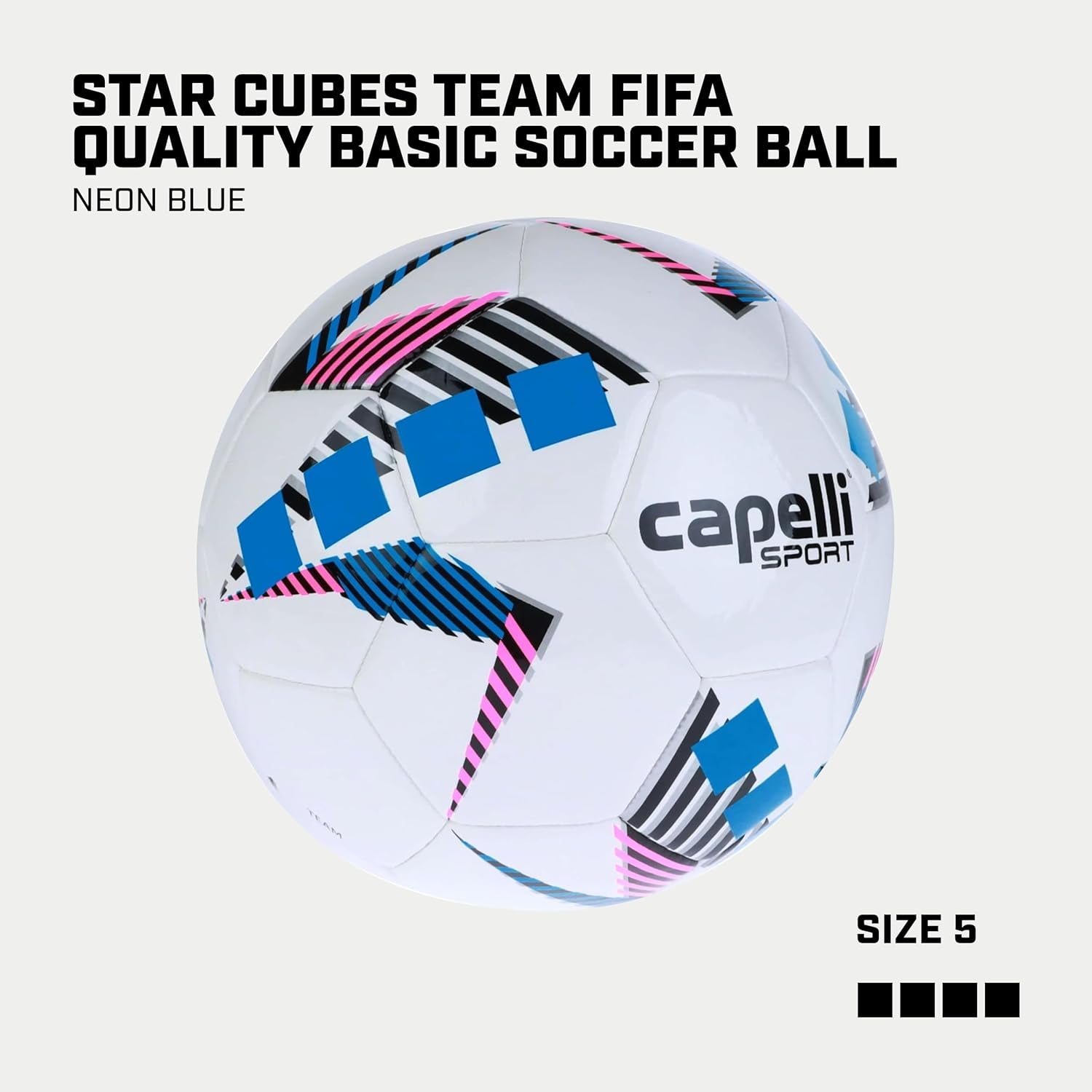 Soccer Ball, Star Cubes Team Soccer Ball for Outdoor and Indoor Training