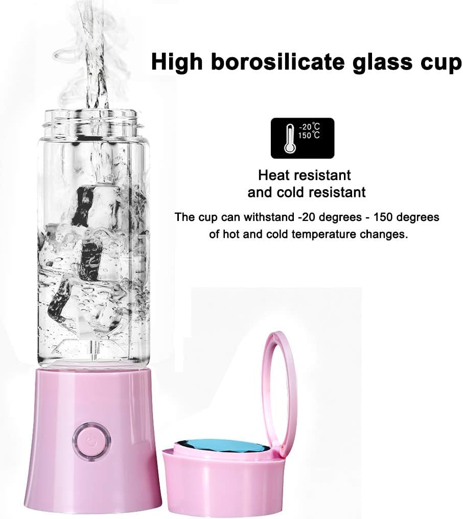 Portable Blender, Mini Personal Size Blenders for Smoothies and Shakes,Travel Juicer Cup Smoothie Maker with Updated 6 Blades USB Rechargeable Fruit Mixer with 4000Mah Battery16Oz Pink